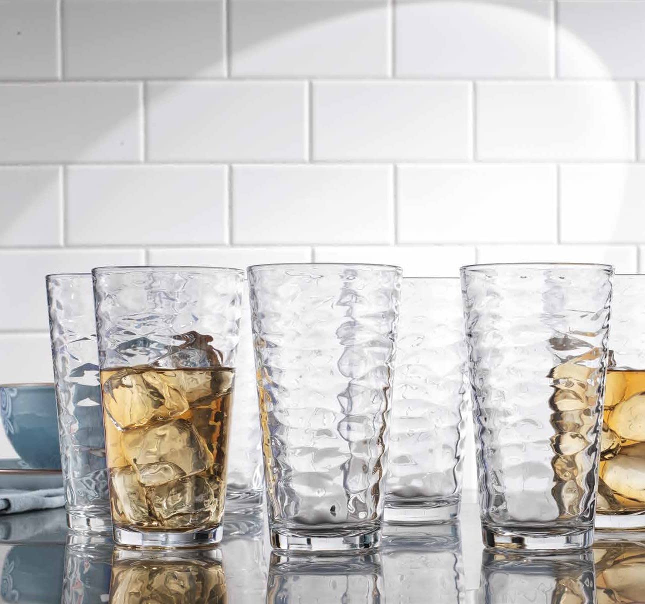 Glaver's glasses arranged for storage demonstrating space-saving and neat organization