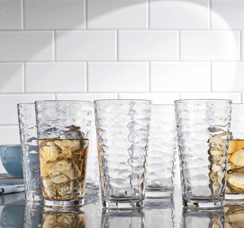 Glaver's glasses arranged for storage demonstrating space-saving and neat organization