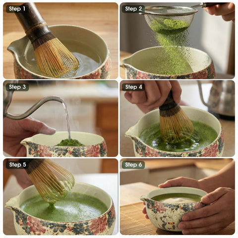 GleeNflux set in use with whisk creating foam to demonstrate easy, café-quality texture
