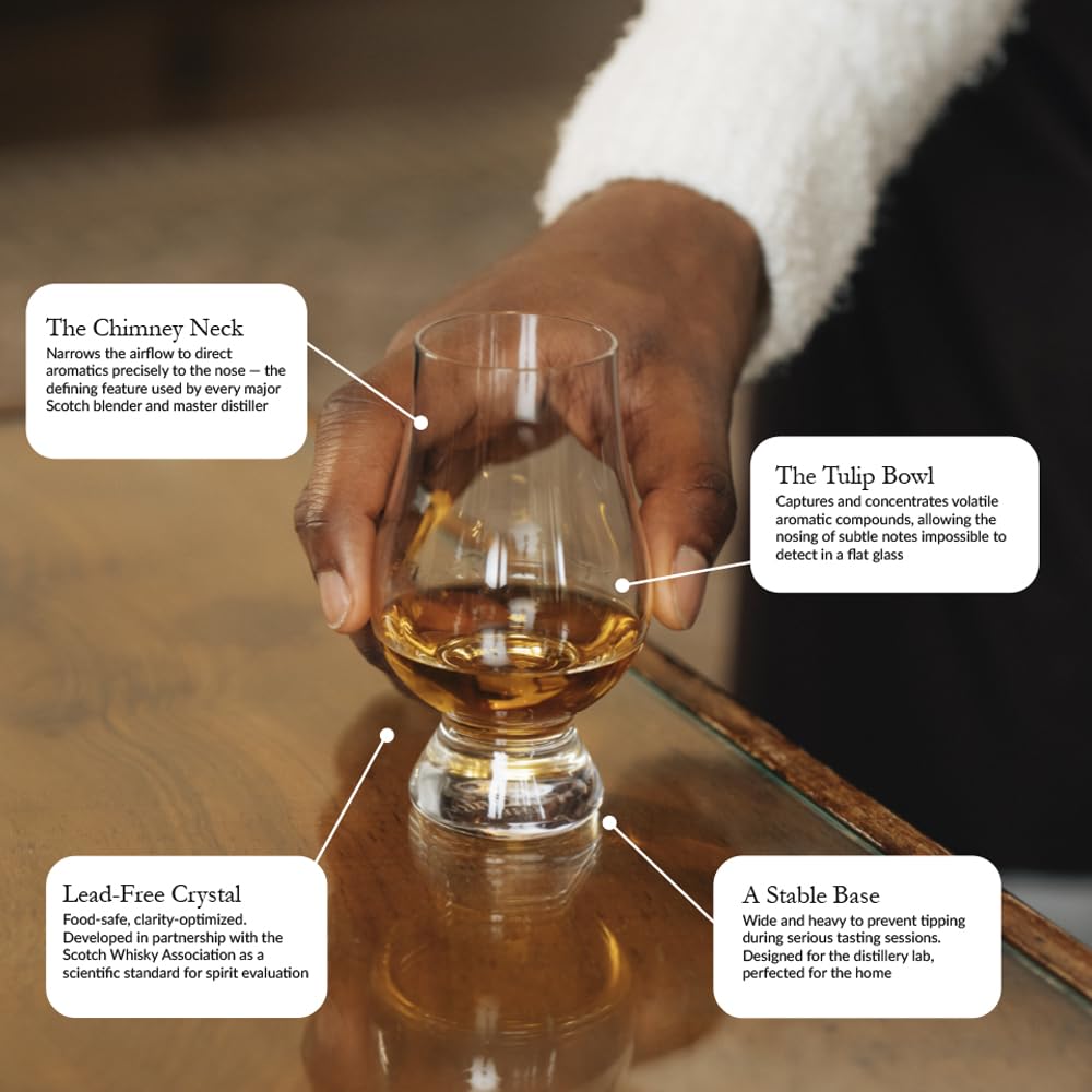 GLENCAIRN crystal close-up detail highlighting clarity and polished rim for aroma