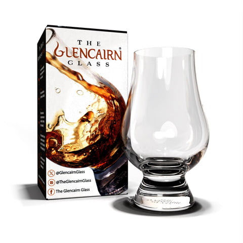 GLENCAIRN front packaging showing four glasses and gift carton for impressive presentation