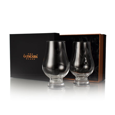 GLENCAIRN front packaging showing two glasses and presentation box, perfect for gifting