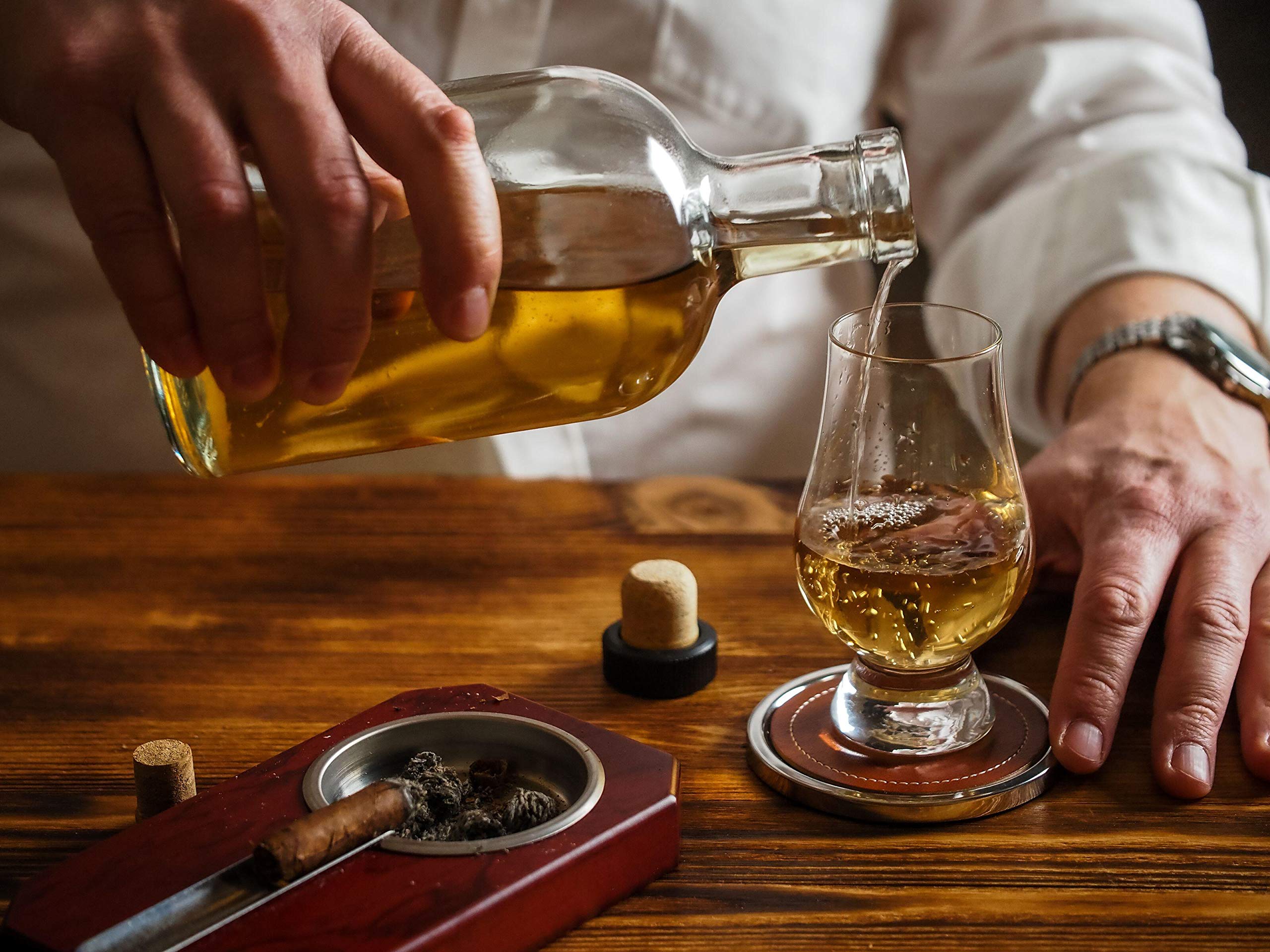 GLENCAIRN glass next to a common object for size and scale reference