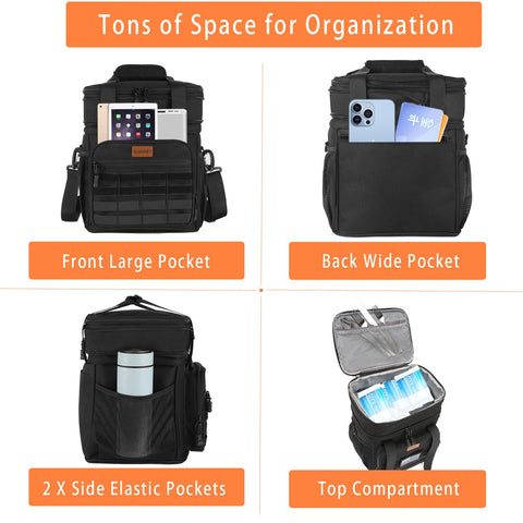 GLENKEY open expanded lunch box displaying dual compartments and extra volume