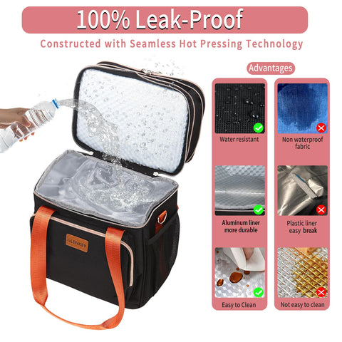 GLENKEY elastic side pocket holding bottle illustrating secure accessory storage on the go