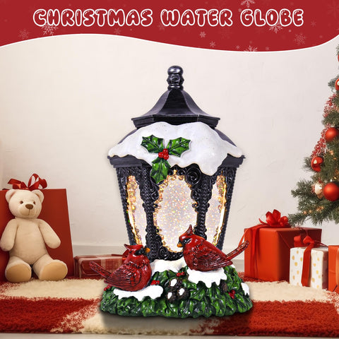 GlexpFesti tabletop holiday display shows glowing globe enhancing room ambiance