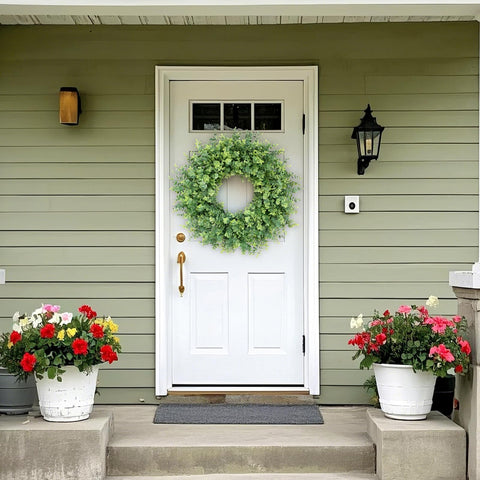 GLIDLION packed wreath unpacked to show easy reshaping benefit