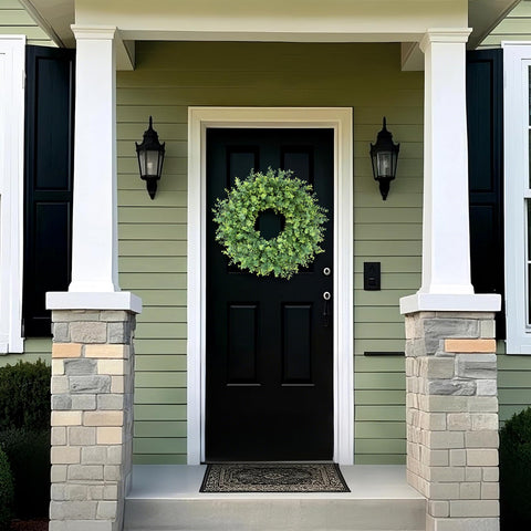 GLIDLION wreath styled with ribbon to show personalization options