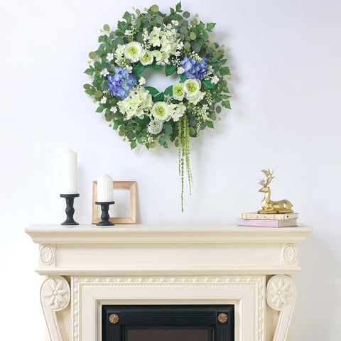 GLIDLION wreath next to door shows 24–26 inch scale advantage