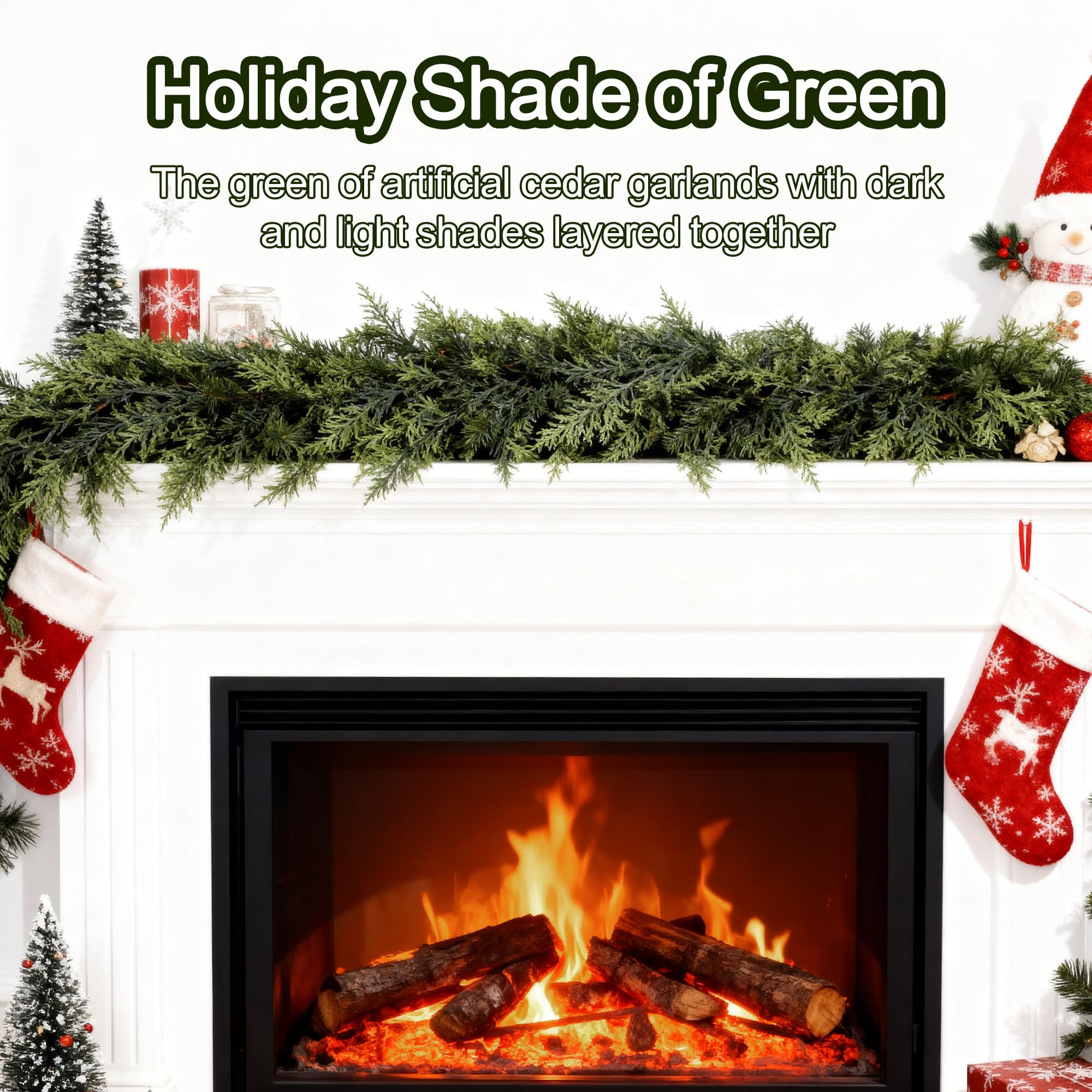 GlimLit garland beside ruler showing 9ft length for sizing reference