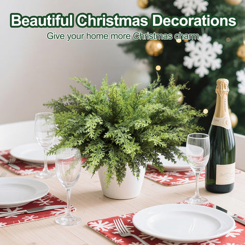 GlimLit stems used on a mantel adding festive greenery accent