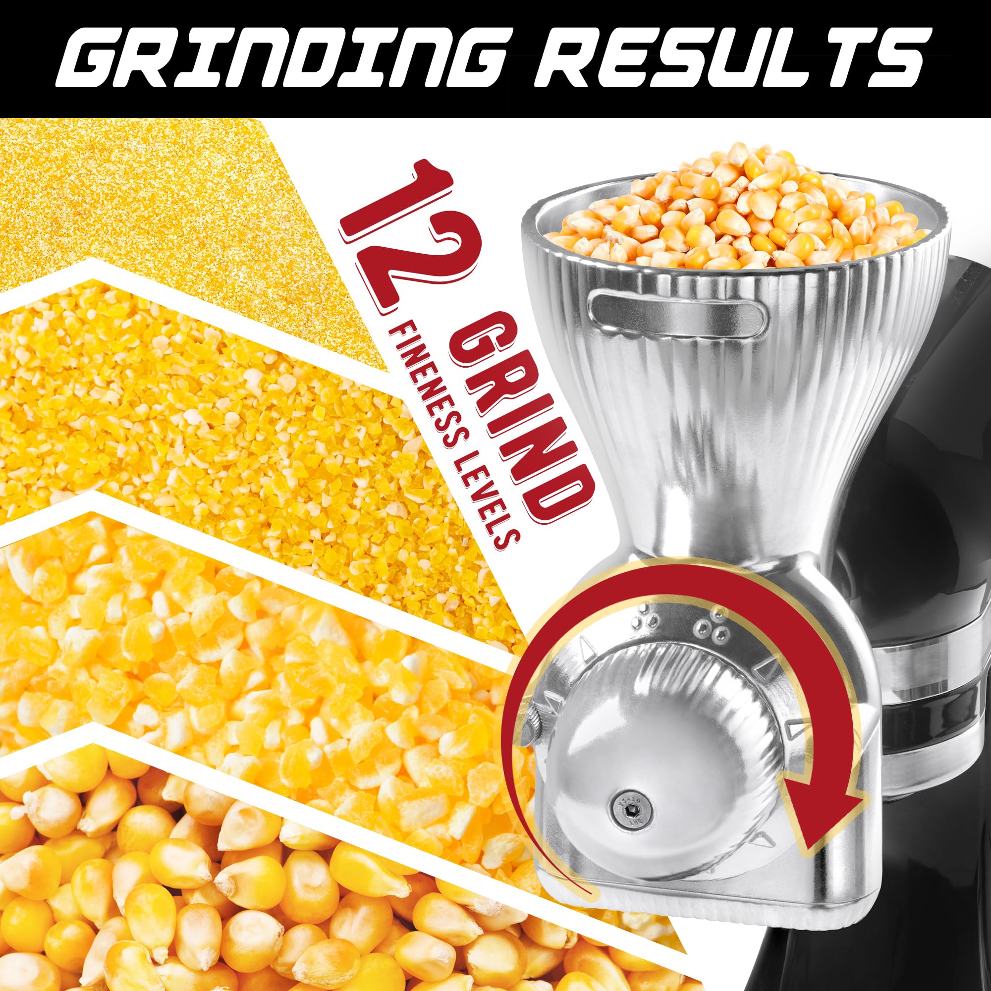 GLINK close-up of grinding plates highlighting metal construction benefit: consistent grind results
