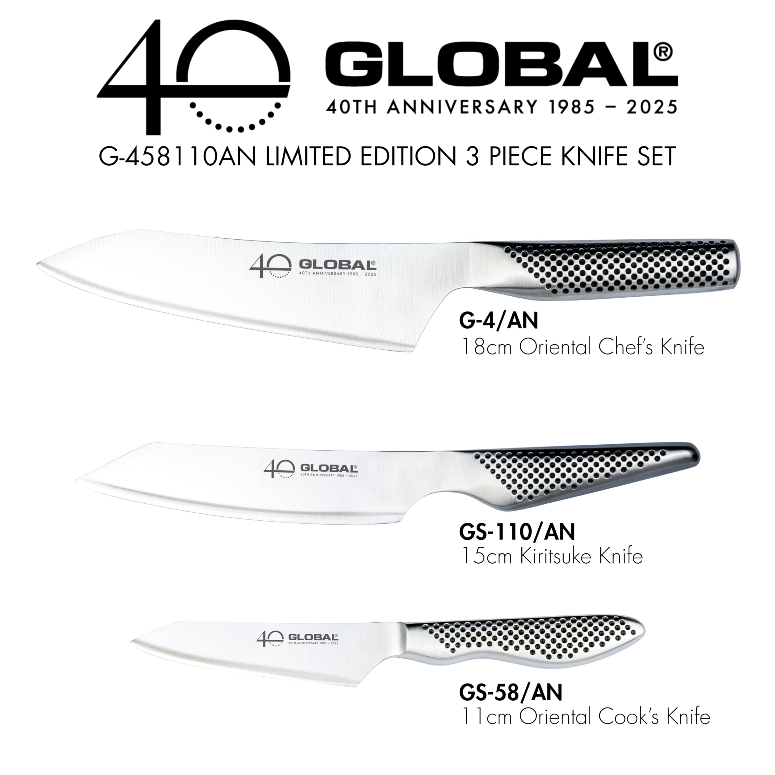 Global 4-inch paring knife detail showing control and fine work