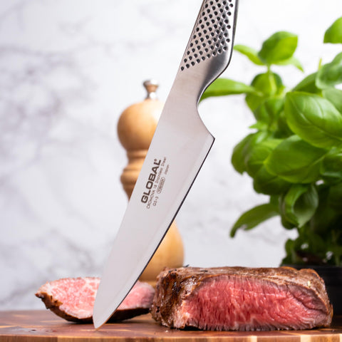 Global fitted into a knife block to demonstrate compatibility and storage