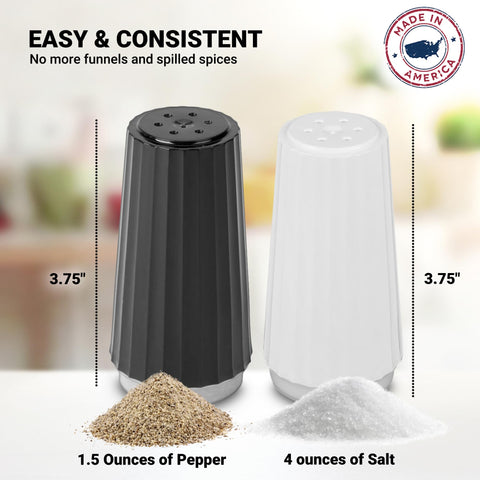 GLOBAL BASICS close-up of six-hole dispensing top for even seasoning control