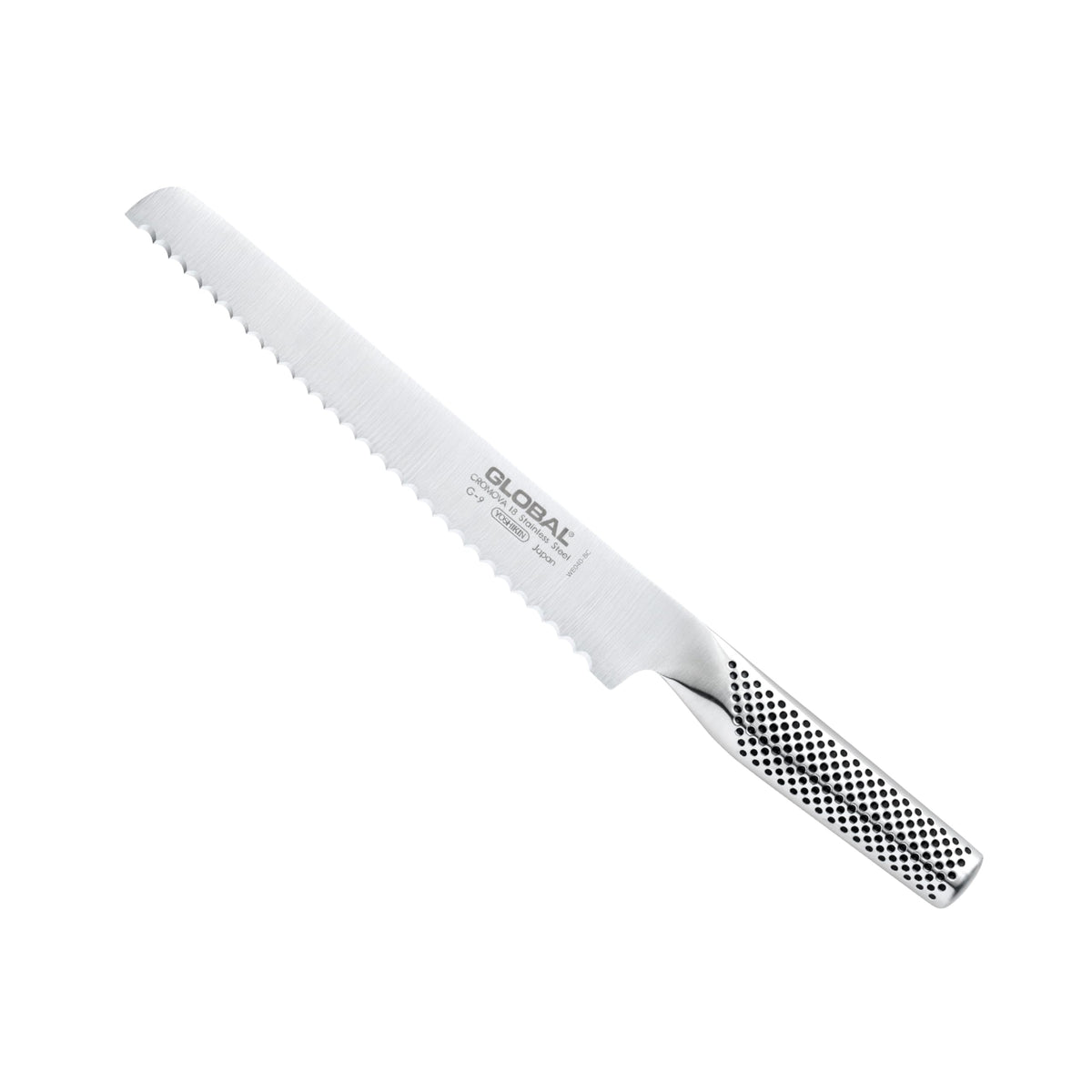 Global G-9 front profile showing full 8.75 inch blade and ergonomic balance