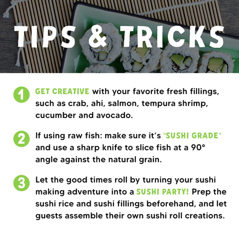 Global Grub finished sushi plated highlighting presentation ideas