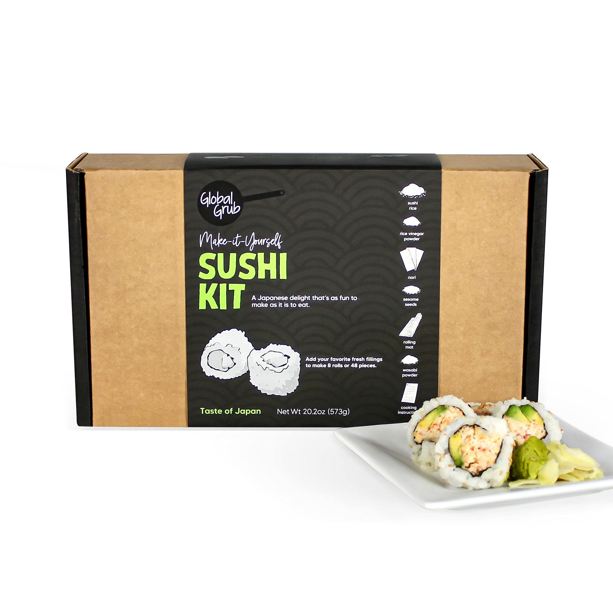 Global Grub instruction card and tools showing easy step-by-step help