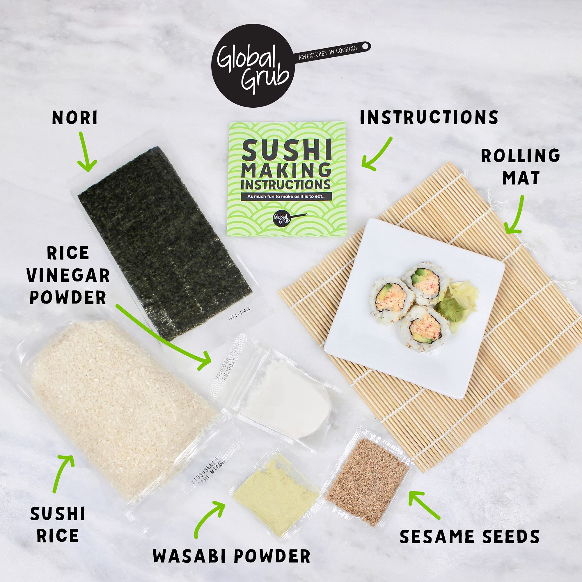 Global Grub nori seaweed sheet detail for crisp, even wraps