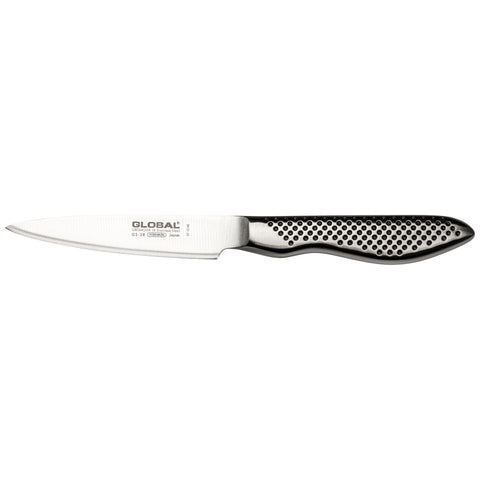 Global GS38 front profile showing balanced paring knife for precise control