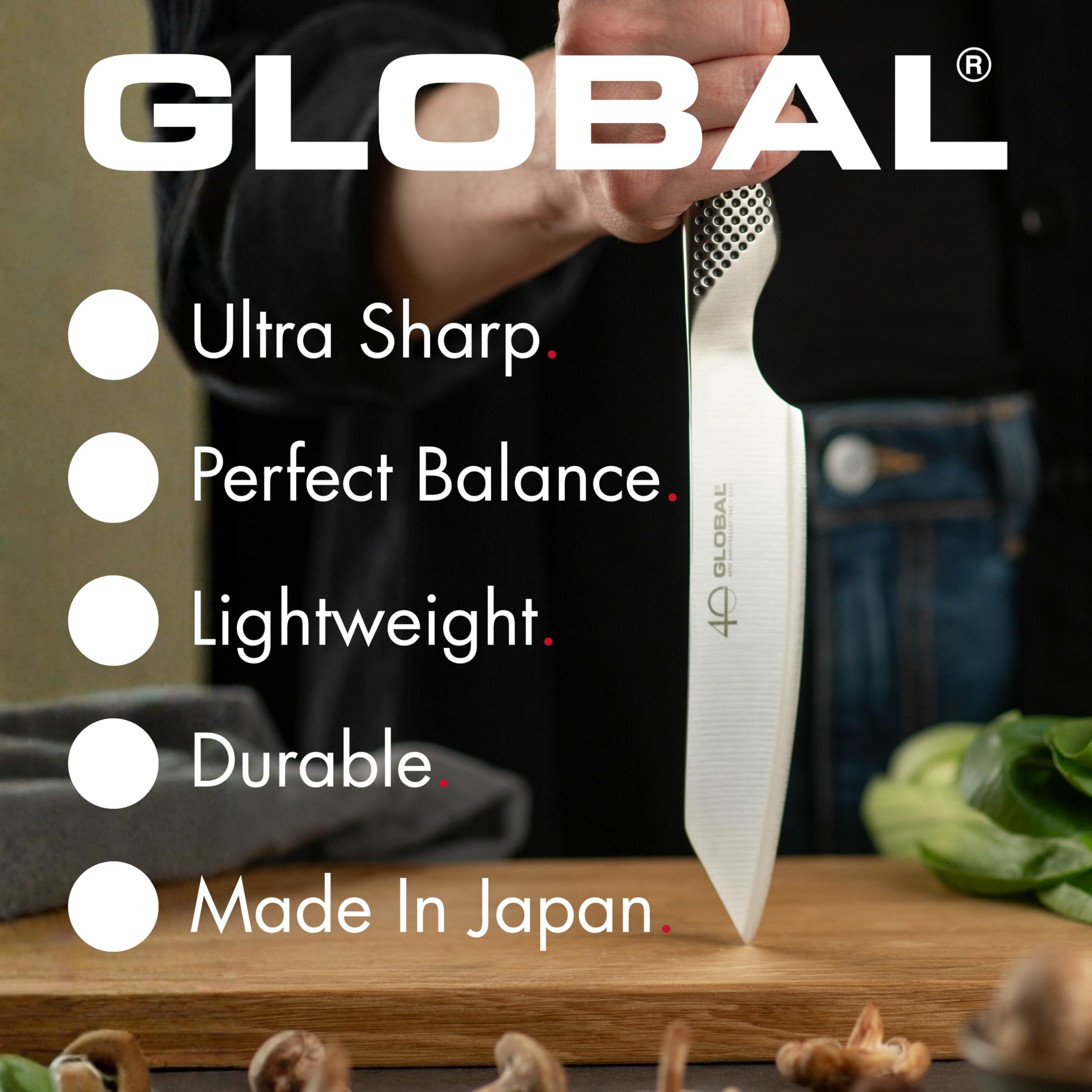 Global GSF-46 angled profile showing forged construction and balance