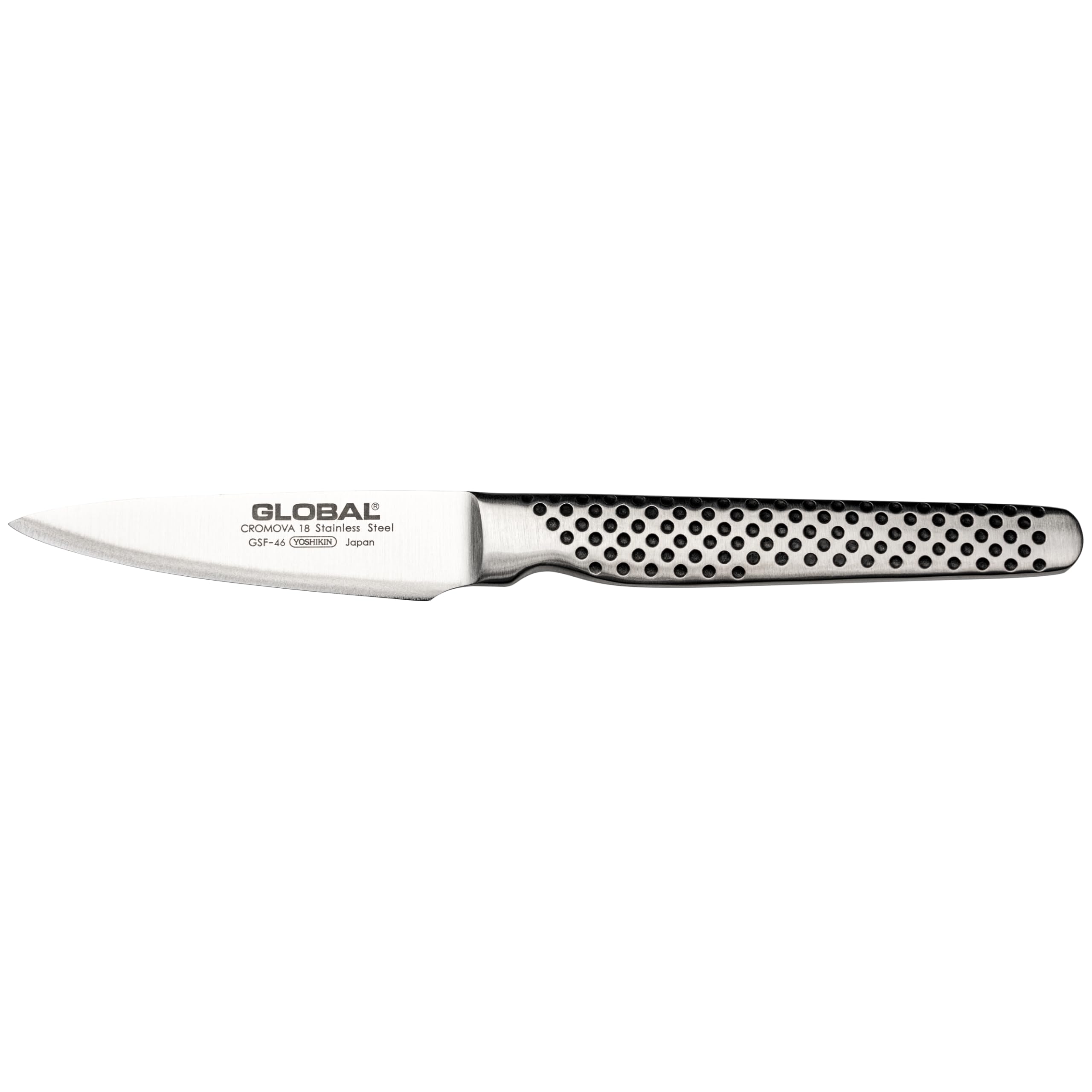 Global GSF-46 front view showing compact paring blade and balance benefit