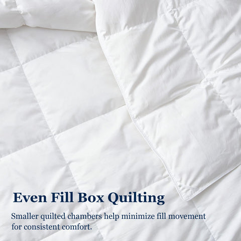 Globon comforter in use at night showing breathability and relaxed sleep posture