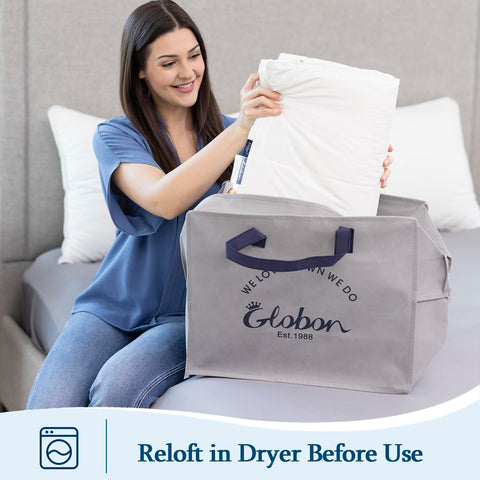 Globon rolled packing showing easy storage and travel-friendly lightweight design