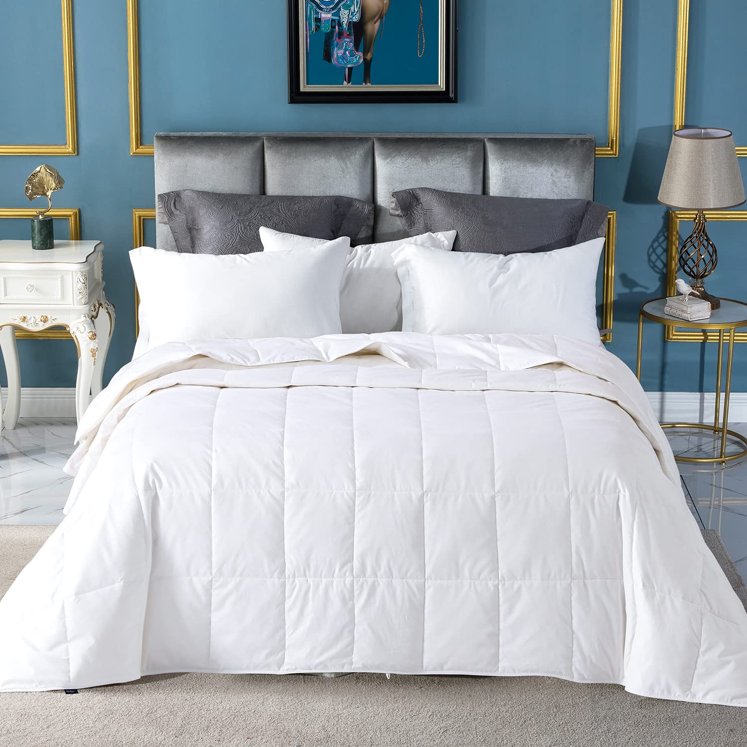 Globon front view of queen summer comforter showing lightweight profile and breathable design