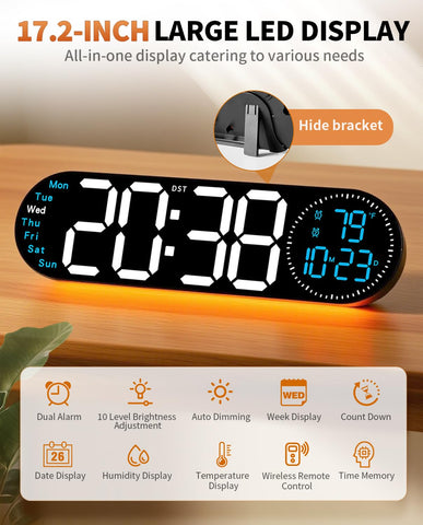 GLOKUUCA close-up of LED digits highlighting crisp display for distant visibility