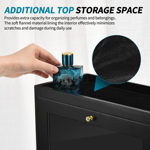 GLOKUUCA velvet-lined drawer detail protecting watches and jewelry