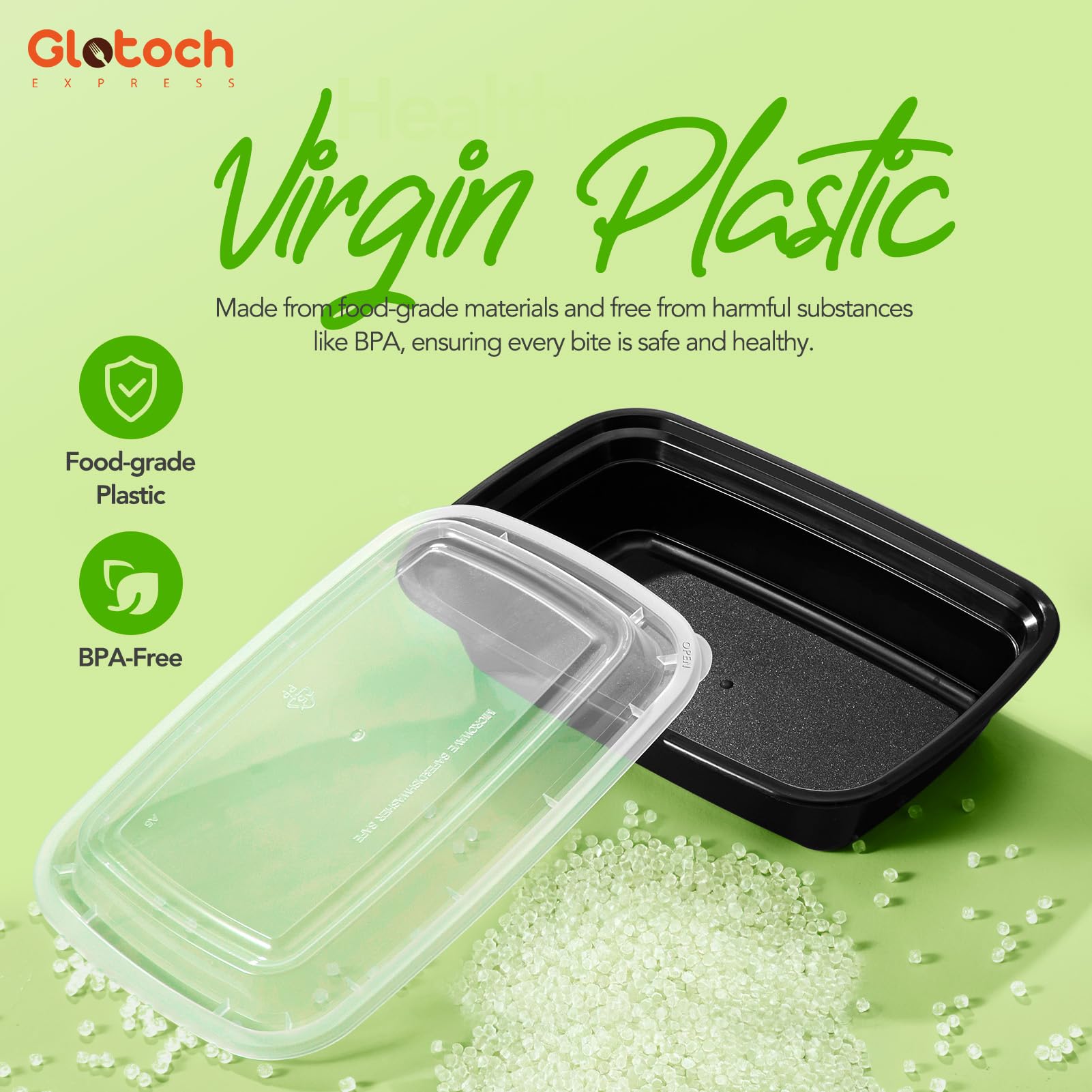 Glotoch stacked containers demonstrating space‑saving organization in pantry