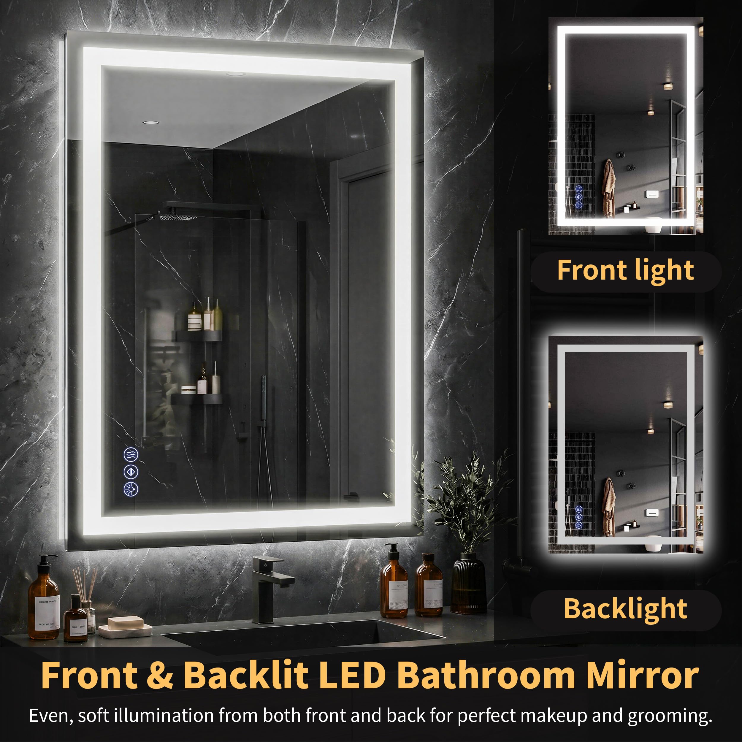 GLSLAND demonstration of backlit and front lit LEDs for balanced grooming light