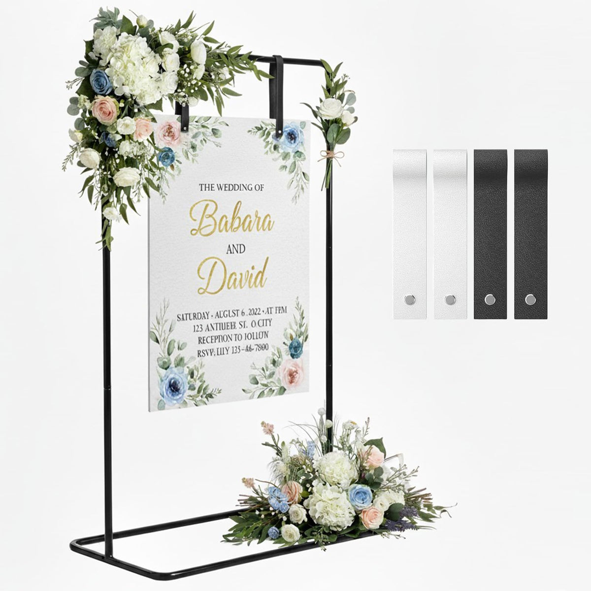 GMFRXII easel front view showing elegant black finish and professional display benefit