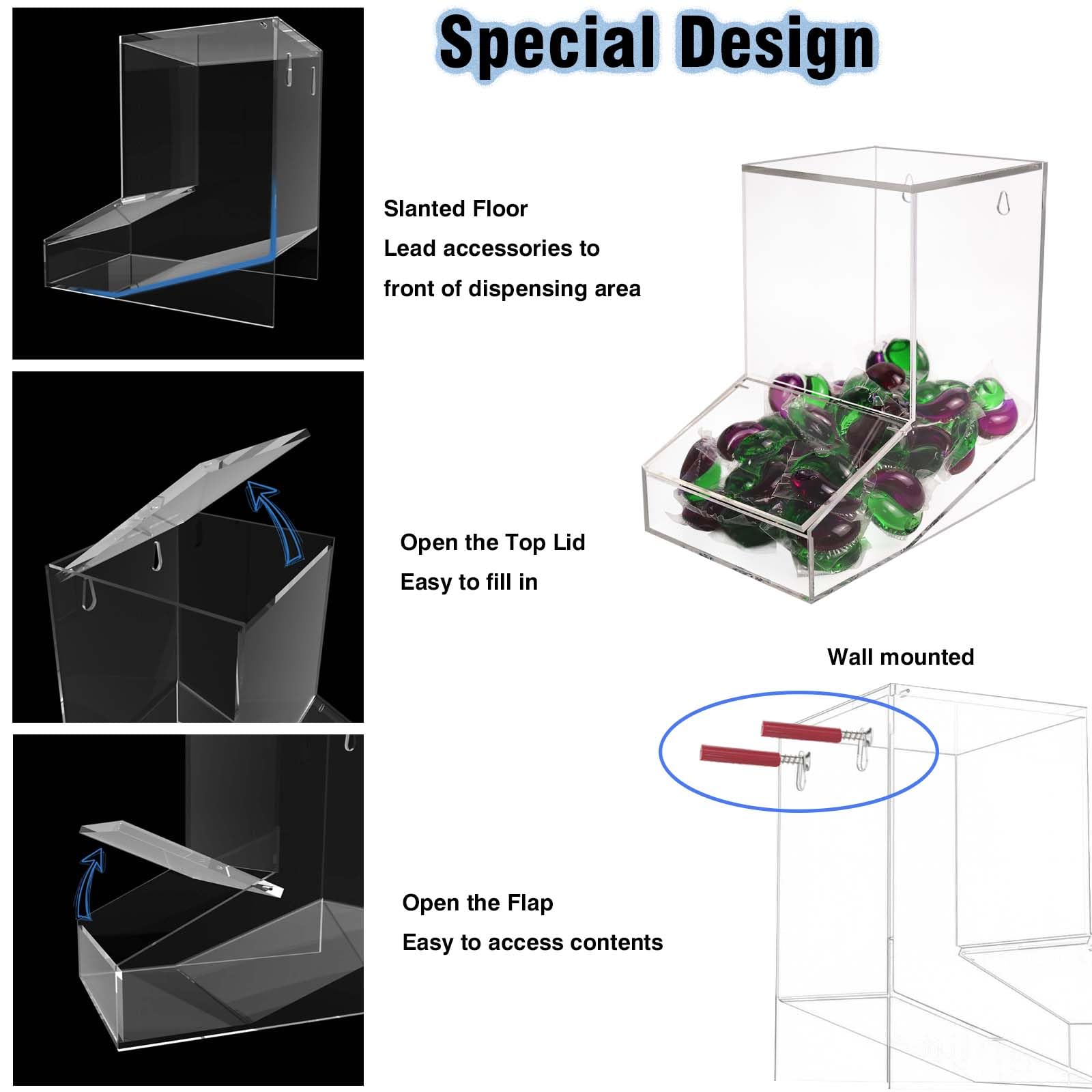 Gnjoyxuan bottom flap closeup for controlled pod dispensing benefit
