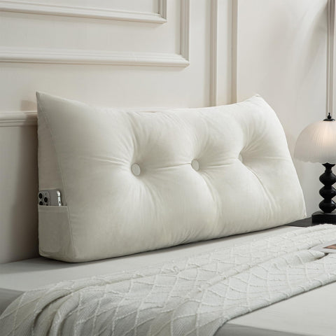 Gnostik headboard pillow front view showing full-width support and comfort