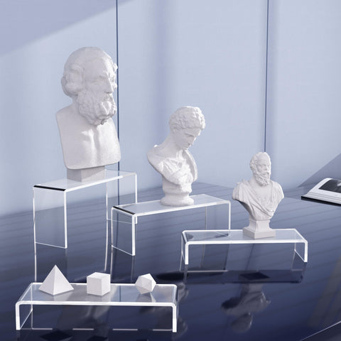Goabroa risers displaying collectible figures to improve visibility and depth