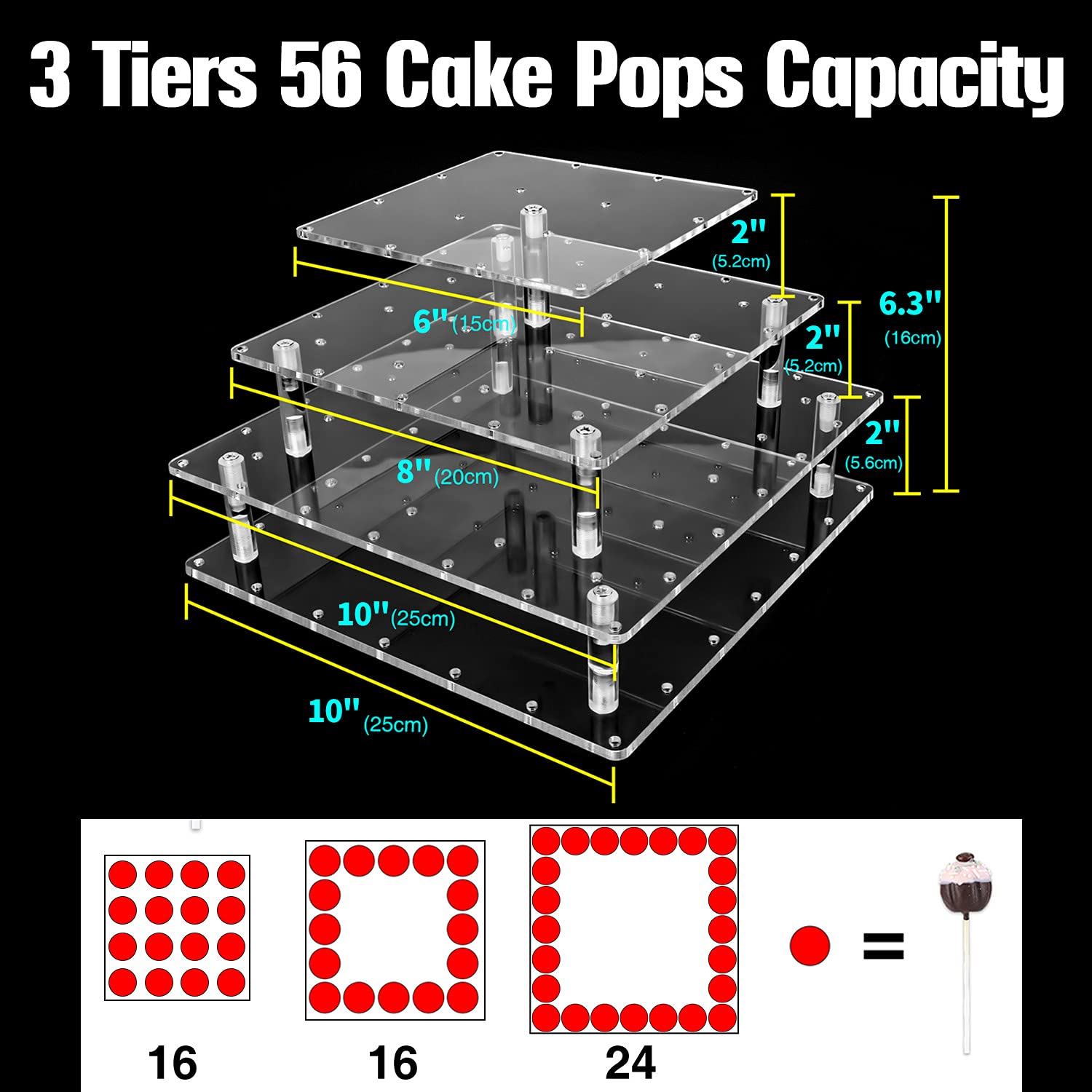 Goabroa side profile of three tiers showing compact footprint benefit
