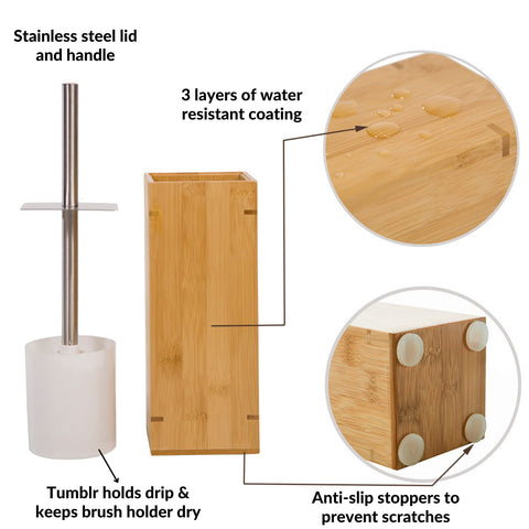 GOBAM brush in holder side profile reveals compact concealed design benefit