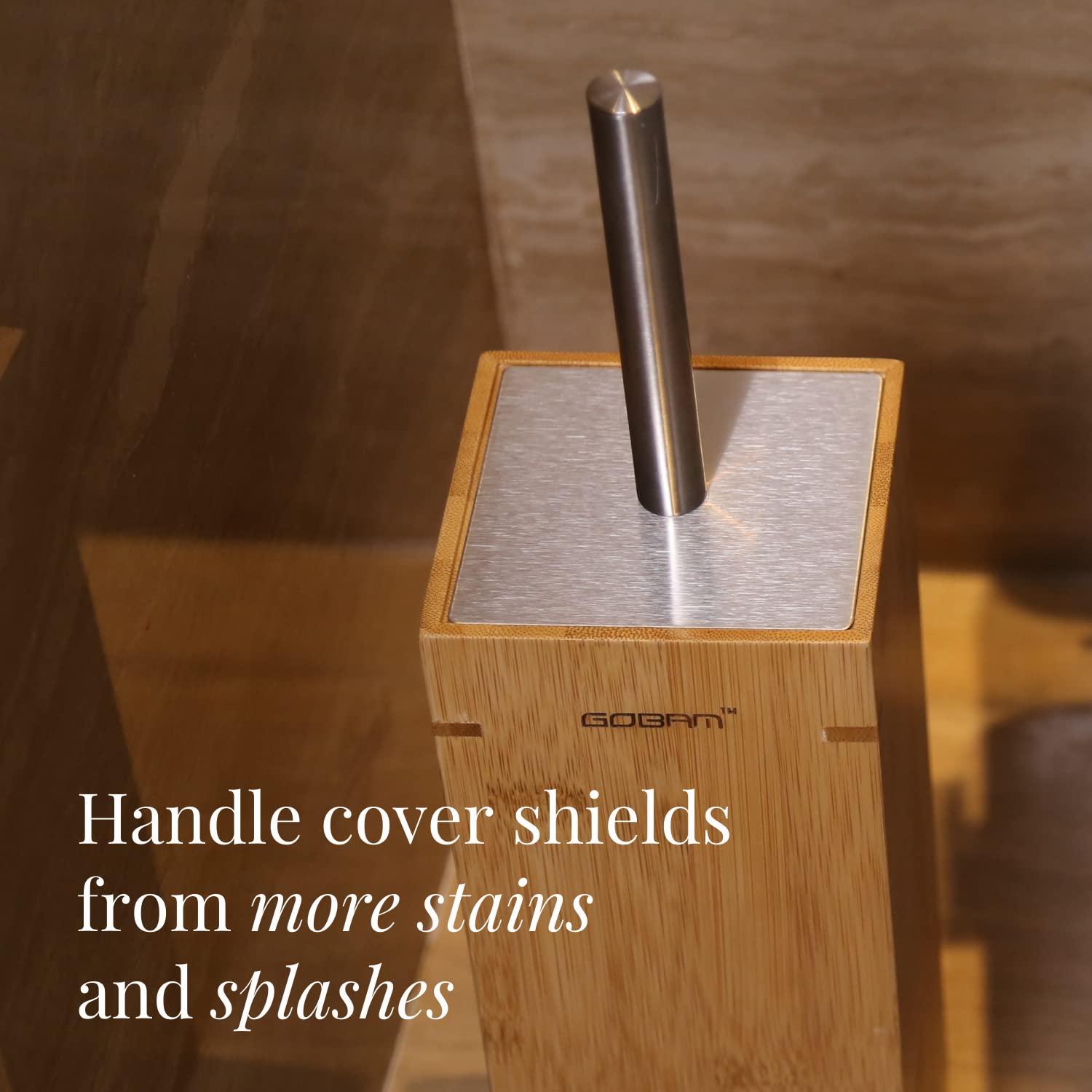 GOBAM holder base with non-slip pads keeps holder stable and protects floor benefit