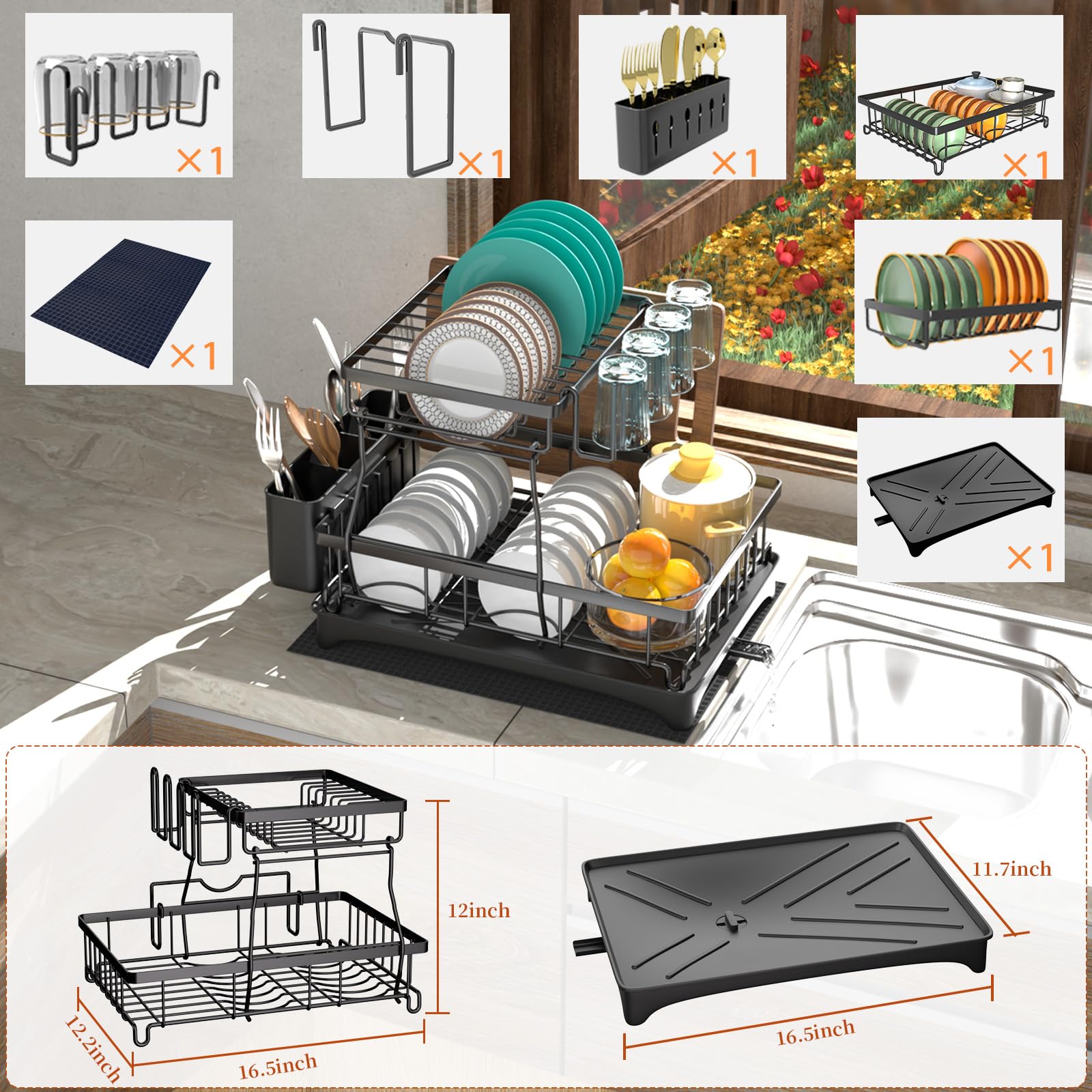 Godboat extendable drain tube attached to sink preventing countertop water