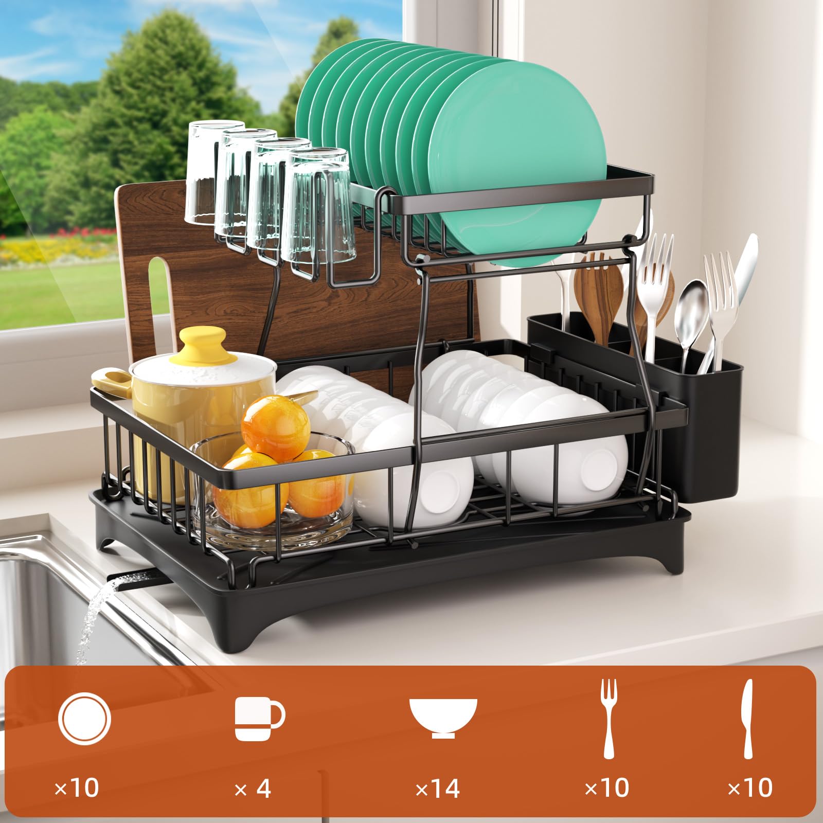 Godboat top tier loaded with plates for fast drying benefit