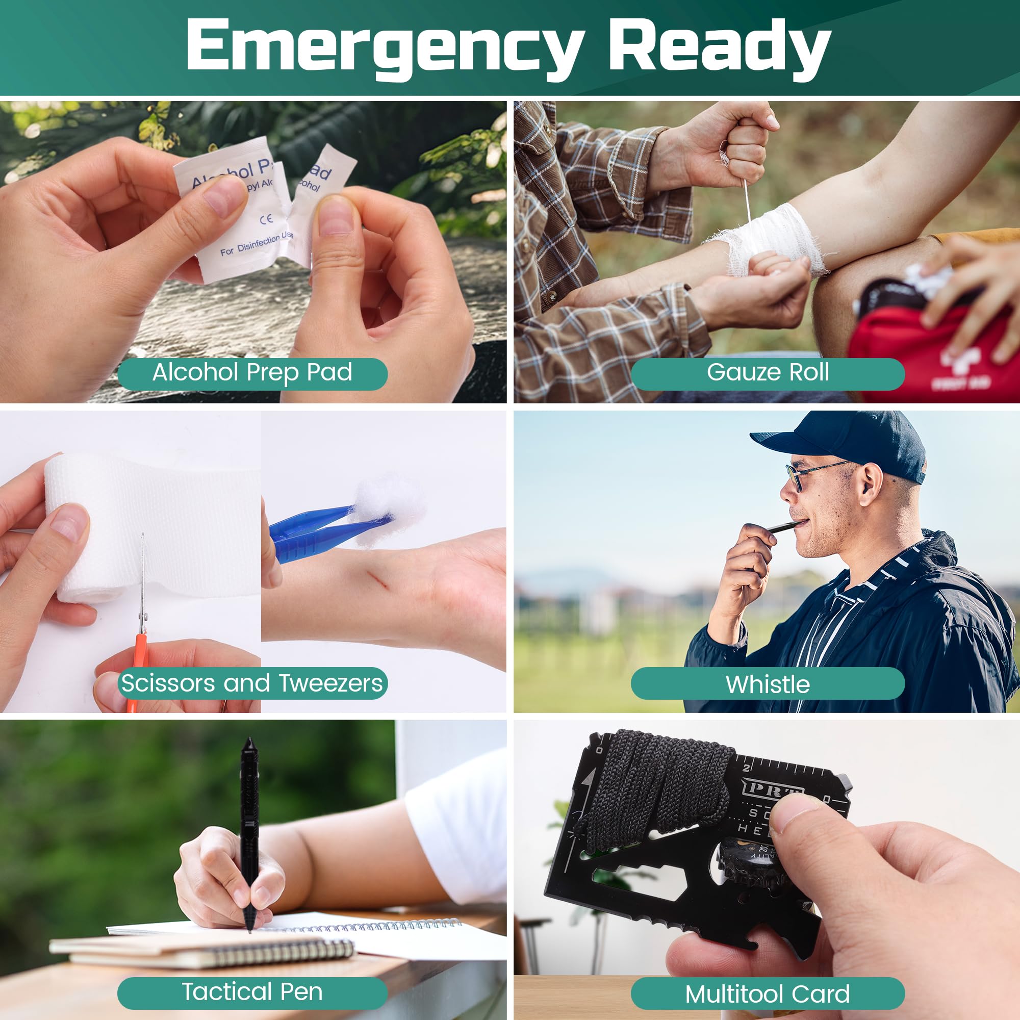 GODELAIF first-aid contents laid out highlighting quick-access emergency care