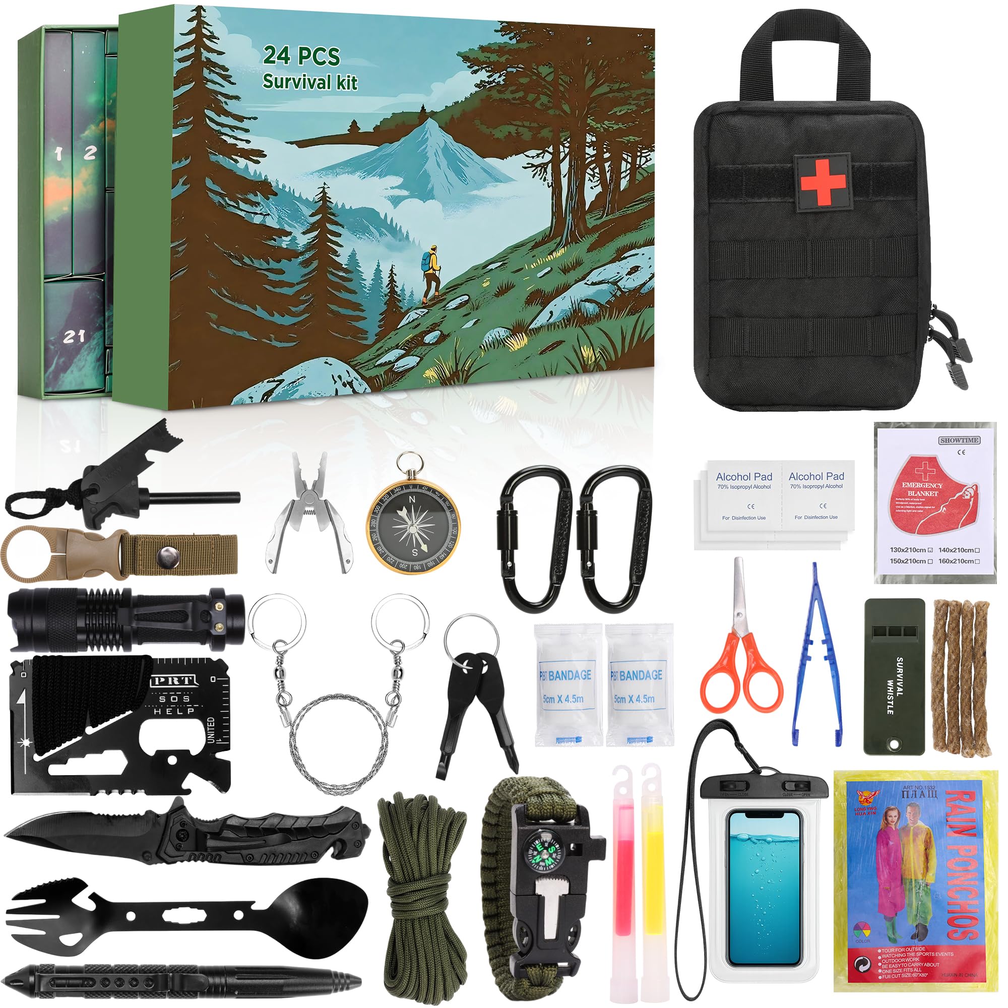 GODELAIF front box packaging showing 24-day advent calendar and tools