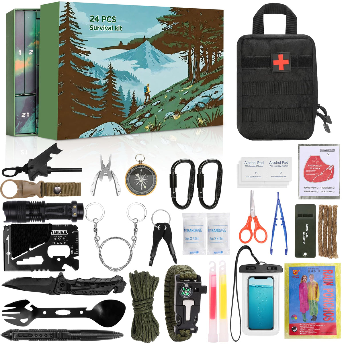 GODELAIF front box packaging showing 24-day advent calendar and tools