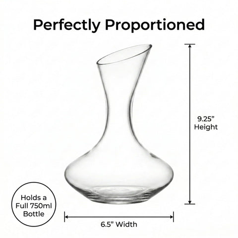 Godinger decanter filled with red wine displaying aeration and enhanced aroma benefit