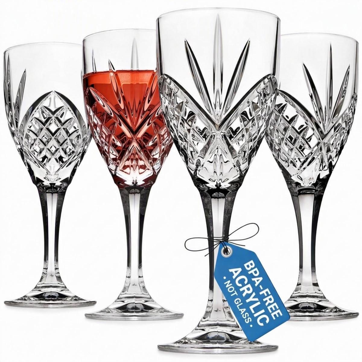Godinger Dublin front packaging showing elegant shatterproof glasses