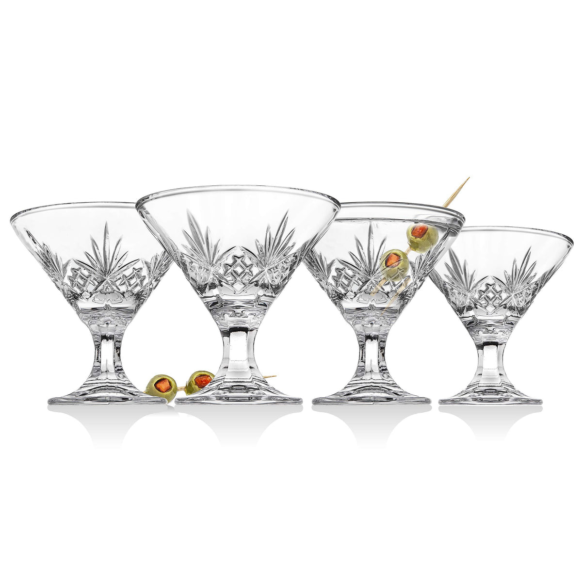 Godinger Dublin front packaging showing set of four glasses and brand quality