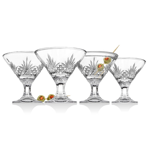 Godinger Dublin front packaging showing set of four glasses and brand quality