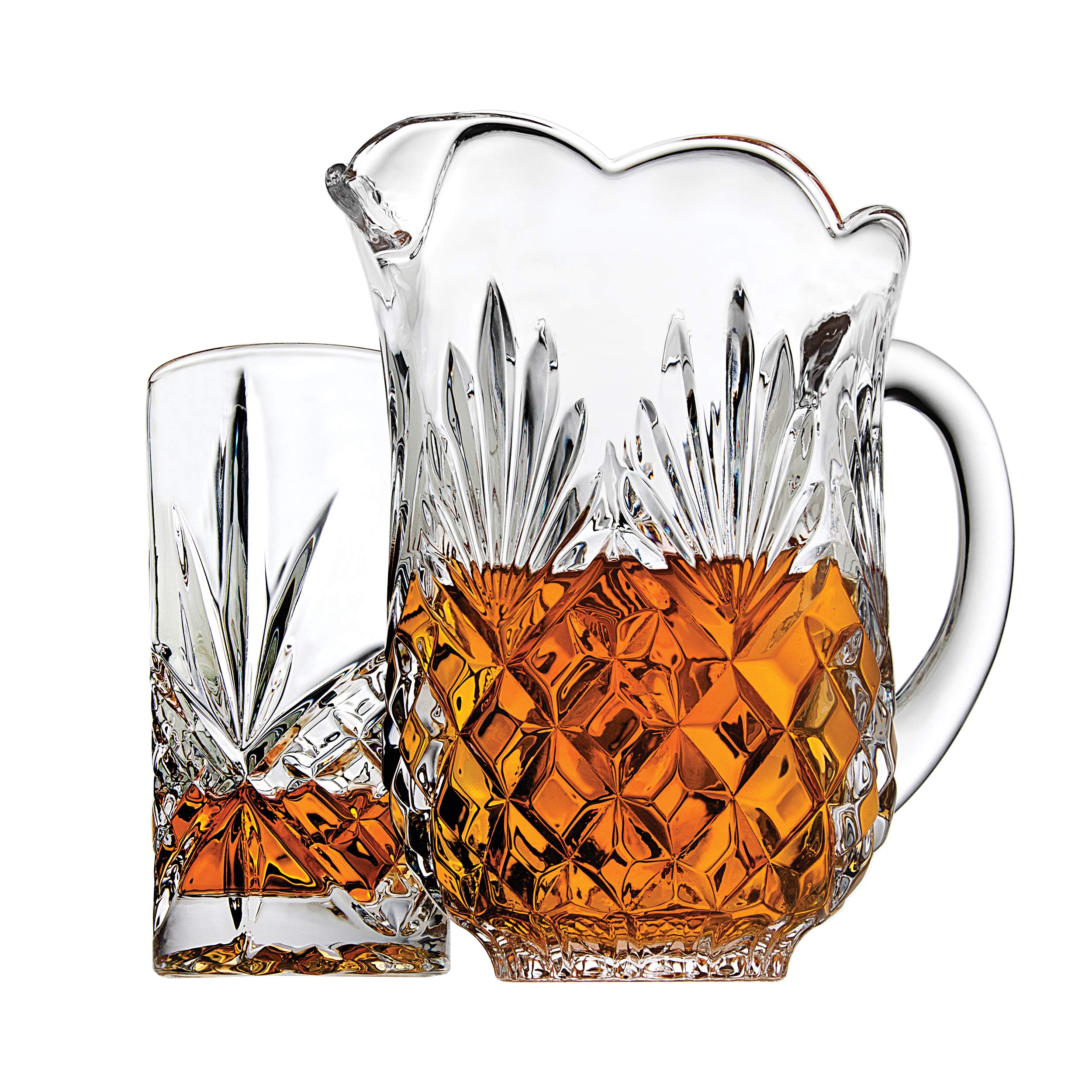 Godinger glass close-up of cut detail with sparkle for visual appeal